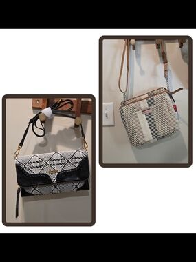 Rosetti Bundle Stylish Black & White Patterned Crossbody Bag